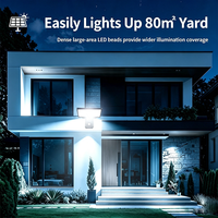 Lampe murale solaire LED avec détecteur de mouvement, étanche, sans fil, pour jardin, cour, patio, clôture