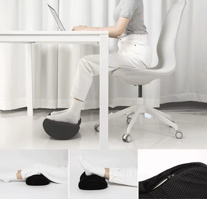 Soporte ergonómico para pies de oficina, reposapiés de media luna, refuerzos para piernas de espuma viscoelástica, cojín para reposapiés para debajo del escritorio - Product Image 1