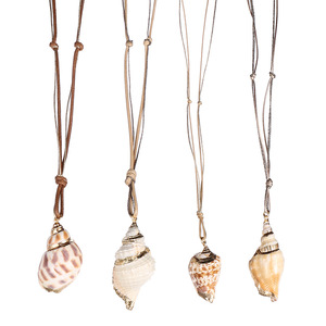 Summer Ocean Resort Style <strong>Boho</strong> Jewelry Gold Stainless Steel Knotted Conch Natural Shell Pearl Pendant <strong>Necklace</strong> for Men Women for - Product Image 4