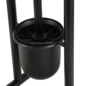 SY Noir Libre Debout Salle De Bains Caddy Combo Ensemble <span class=keywords><strong>Brosse</strong></span> De <span class=keywords><strong>Toilette</strong></span> <span class=keywords><strong>et</strong></span> <span class=keywords><strong>Porte</strong></span>-<span class=keywords><strong>Papier</strong></span> Support De Sol - Product Image 3
