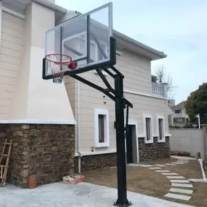 In Hoogte Verstelbare Basketbalstandaards Voor Binnen/Buiten Met Baanuitrusting Gemaakt In China