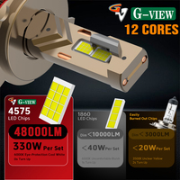Kit Konversi Lampu Depan LED High Low Beam 330W 48000LM H4 H19 9003 OEM Kustom Grosir Langsung Pabrik Retrofit Headlamp