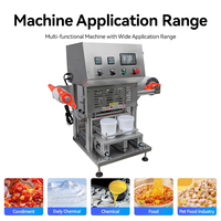 Machine de scellage thermique double tasse de bureau pour emballage de yaourt, pouding et condiments en gobelets plastiques – Approvisionnement direct usine