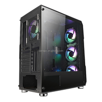 Table de bureau Atx Anime, armoire en verre trempé, étui de jeu pour ordinateur Pc, 2022