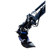 Rotateur hydraulique universel à inclinaison rapide avec grappin pour engins de 5 à 8 tonnes