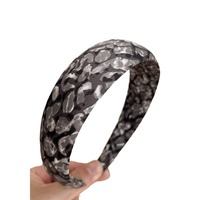 CLARMER Accessoires de cheveux personnalisés pour femmes Bandeau rembourré à motif léopard européen américain Nouveau design personnalisé
