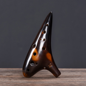 Ocarina de Cerámica de 12 Orificios en Do Alto, Flauta Ocarina AC de Afinación Estable para Entrenamiento Musical Escolar, Instrumento Musical - Product Image 2
