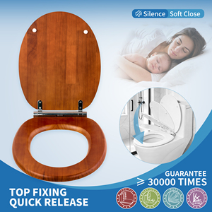 <span class=keywords><strong>Asiento</strong></span> de Inodoro de Pino Macizo de Primera Calidad con Acabado Mate Antiguo, Tapa de <span class=keywords><strong>Cierre</strong></span> <span class=keywords><strong>Suave</strong></span> con Mecanismo de Liberación Rápida - Product Image 3