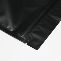 100 pièces/paquet personnalisé noir mat Doypack feuille Mylar debout sac à fermeture éclair pochette anti-odeur sac d'emballage alimentaire comestible