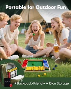 Jeu <span class=keywords><strong>de</strong></span> <span class=keywords><strong>société</strong></span> classique Shut the Box avec dés, <span class=keywords><strong>pour</strong></span> les soirées en famille, la salle <span class=keywords><strong>de</strong></span> classe, les voyages, table en bois, 2 à 4 joueurs - Product Image 5