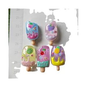 新款夏季冰棒树脂珠宝工艺人造冰淇淋甜食娃娃屋儿童玩具中国供应商