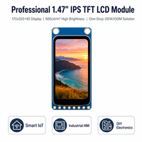 Module LCD TFT 1,47 pouce 172x320 IPS, angle de vision complet, SPI 4 fils, pilote ST7789P3, 262K couleurs, 600 nits de luminosité élevée
