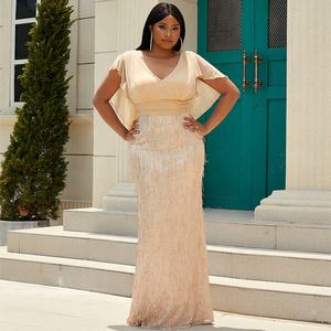 Üretim abiye artı boyutu kadınlar payetli akşam önlük resmi balo parti elbiseler uzun - Product Image 2