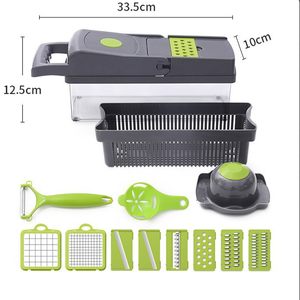 Coupe-légumes manuel multifonctionnel écologique 17 pièces Fruits Légumes Outils Cuisine Oignon Légumes Hachoir <span class=keywords><strong>Mandoline</strong></span> - Product Image 6