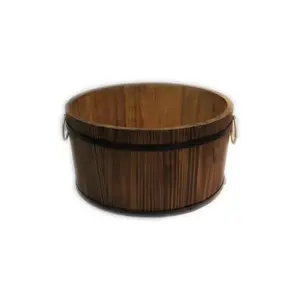 barrel baby photography Suppliers-Newborn wooden Round barrel photography props infant vintage round barrel newborn photography posing for photo