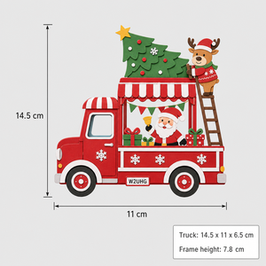 Kit de papercraft 3D de Noël avec cadre camion et bonhomme de neige, découpe laser, design original ZS-PC0215 - Product Image 3