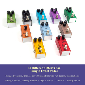 Pedal de Efectos para Guitarra Eléctrica con Impresión UV Personalizada, True Bypass, Efecto Único, Overdrive, Distorsión, Chorus, OEM, ODM - Product Image 6
