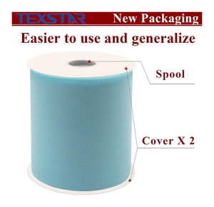 Mềm vải tuyn vải lưới CuộN bán sỉ 6 inch 200 yards cho trẻ em vải tuyn váy váy - Product Image 2