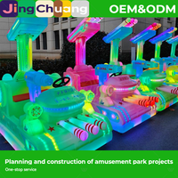 Nuevo Coche de Choque Luminoso a Batería para Niños, Doble, para Parques de Atracciones, Mercados Nocturnos y Puestos de Venta