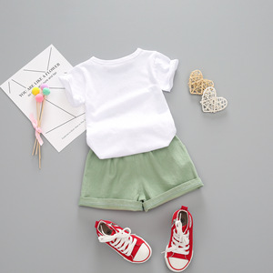 Conjuntos de ropa de Boutique de verano para niñas y niños, ropa con Estampado de sandía de dibujos animados bonitos para niñas 2021 - Product Image 4