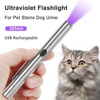 Linterna Compacta UV de 365nm, Luz Negra, Carga USB, Mini Linterna de Bolsillo LED, Luz Negra Pequeña para Detectar Manchas de Orina de Mascotas