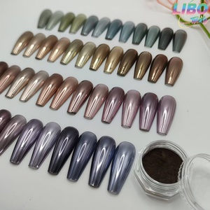 Poudre de chrome magique de style turc LIBO, poudre fine pour ongles, effet miroir chromé métallique - Product Image 6