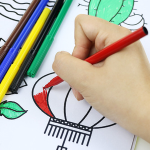 Ensemble de stylos <span class=keywords><strong>aquarelle</strong></span> professionnels BECOL, 6 couleurs, pointe <span class=keywords><strong>feutre</strong></span> non toxique, écologique, marqueur de dessin pour étudiants, stylo pour enfants - Product Image 5