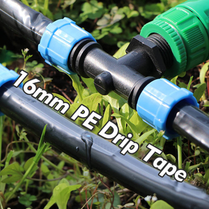 50% de réduction sur les accessoires et raccords pour l'irrigation goutte à goutte, raccords pour tuyaux d'irrigation goutte à goutte, connecteurs de ruban d'irrigation goutte à goutte avec valve 16 mm - Product Image 1