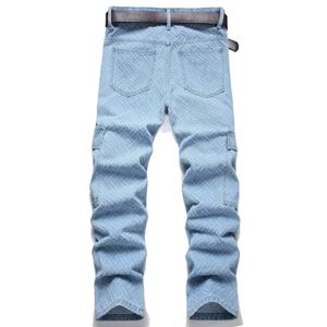 Nouveau jean droit pour homme 2025 - Tissu denim de haute qualité avec lavage à l'eau bleu clair, adapté à un usage quotidien décontracté - Product Image 2