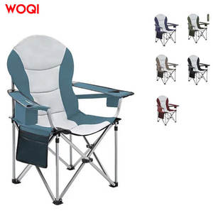 เก้าอี้ชายหาดพับได้ WOQI ขนาดกะทัดรัด น้ำหนักเบา พร้อมกระเป๋าเก็บความเย็นและที่วางแก้ว สำหรับใช้สำหรับตั้งแคมป์ปิกนิกกลางแจ้ง - Product Image 5