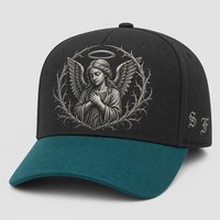 Casquette de baseball personnalisée style Old English, 5 panneaux, visière incurvée, style Dad Hat, streetwear urbain West Coast, vente en gros, faible MOQ