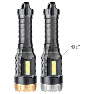 ไฟฉาย LED แบตเตอรี่แบบชาร์จไฟได้ประเภท C อลูมิเนียมอัลลอยด์สำหรับใช้งานกลางแจ้ง ปรับความสว่างได้ แสงสีขาว ไฟฉายฉุกเฉินกำลังสูง - Product Image 2