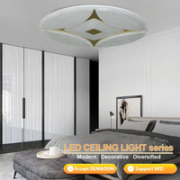 Plafonnier moderne en fer et cristal de luxe, 350 mm 450 mm, lumière LED dimmable 3CCT pour la décoration du salon et de la chambre, CE EMC LVD