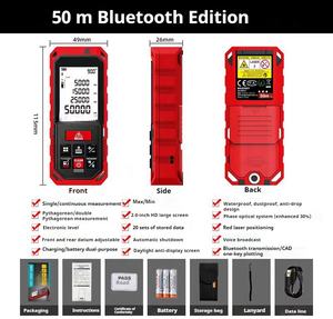 Extérieur Rechargeable <span class=keywords><strong>Sans</strong></span> <span class=keywords><strong>Fil</strong></span> Bluetooth De Poche Télémètre Laser Règle Électronique Salle De Mesure Ruban À Mesurer - Product Image 5