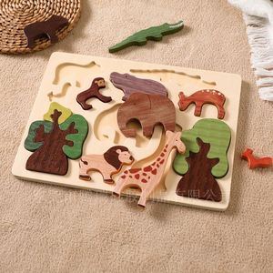 Superbe cadeau pour enfants : <span class=keywords><strong>jeu</strong></span> d'activités <span class=keywords><strong>en</strong></span> bois de qualité supérieure, puzzle sensoriel Montessori sur le thème des animaux de la <span class=keywords><strong>forêt</strong></span> - Product Image 3