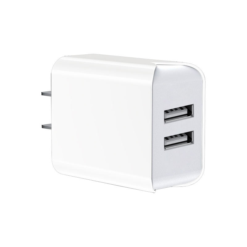 2A ปลั๊ก US ที่ชาร์จผนังสีขาว