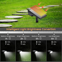Lampe de paysage sans fil Ip65 étanche, extérieur intelligent réglable, projecteur solaire Led pour jardin