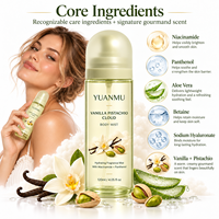 Brume Corporelle Hydratante Parfumée Vanille Pistache Nuage, Marque Blanche, à la Niacinamide et Panthénol, Parfum Gourmand Doux