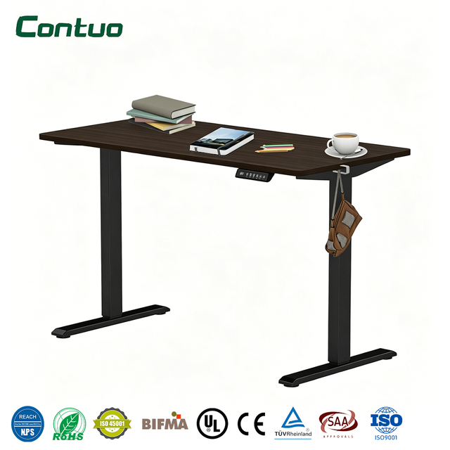 2 Stages Single Motor Electric Height Adjustable Tables Lifting Mechanism Ergonomic Desk Frame for Office Standing Desk