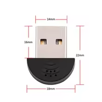 Microphone USB 2.0 Portable Mini Stéréo Omnidirectionnel pour Ordinateur Portable, PC, Chat en Ligne, Réunions en Ligne pour MSN/Skype