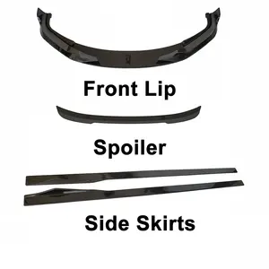 8 serie G15 glänzend schwarz carbon look Side Skirts Front bumper spoiler körper kit front splitter lip für bmw