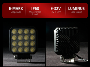 最も明るいLEDワークライト構造64W 4 "ステンレス鋼ハードウェア6415LMトラックワークライト12V