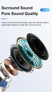 Lunettes d'enregistrement IA avec caméra vidéo 1080P, étanches IP67, lecture <span class=keywords><strong>de</strong></span> musique, commande vocale, connexion sans fil - Product Image 5