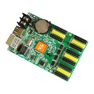 E系列发光二极管控制卡Huidu E63单色网络以太网USB端口控制器HD-E63支持定时器开关机