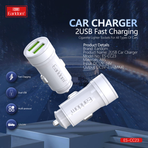 Earldom cổng kép <span class=keywords><strong>USB</strong></span> sạc xe hơi nhanh phí nhẹ hơn <span class=keywords><strong>Adapter</strong></span> cho iPhone 14 7W & 30W Công suất đầu ra - Product Image 4