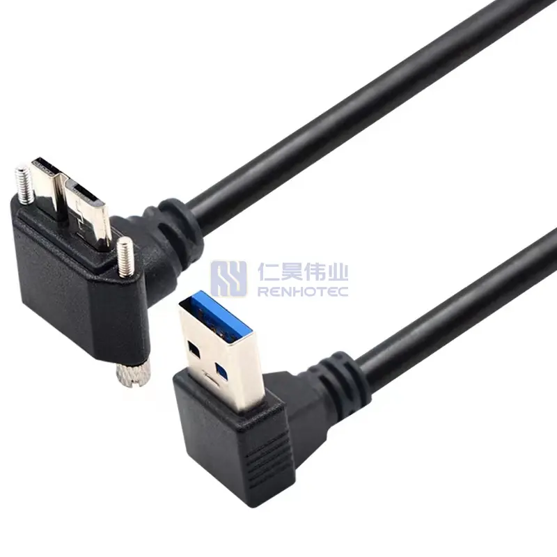 Mini Industrial Camera Usb To Wifi Power Panel Mount Usb A To Type C Data Extension Cable With Dual Screw Locking