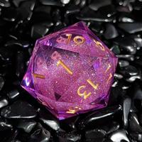 D20 Giant 55MM Liquid Core Dice DND RPG Dungeon Jeu de société Jeu de rôle Logo personnalisé Sharp Quicksand Dice