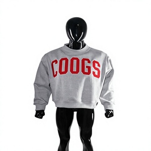 Coogs Custom <b>Men</b> Crewneck Sweatshirt Oversized Pullover <b>Fleece</b> Streetwear Casual Winter Silk Screen Printed Custom Logo - Product Image 3