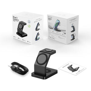 Base de Carga Inalámbrica Magnética Tres en Uno para Teléfono con Puerto USB-A, Compatible con IWatch y iPhone 12-17, Carga Rápida - Product Image 4