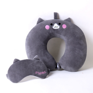 Gối Chữ U Hoạt Hình Bằng Vải Nhung Lông Gối Cổ Hình Chữ U Kèm Miếng Dán Mắt Khi Đi Du Lịch - Product Image 3